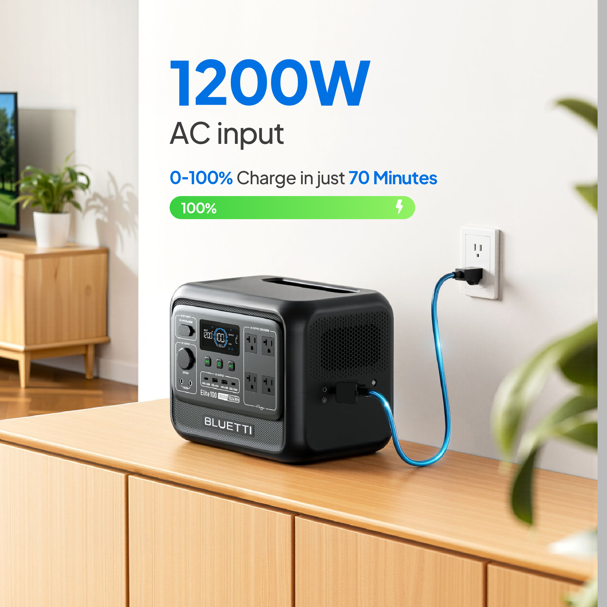 Зарядная станция Bluetti Elite 100 V2 1800 Вт / 1024 Вт·ч 4